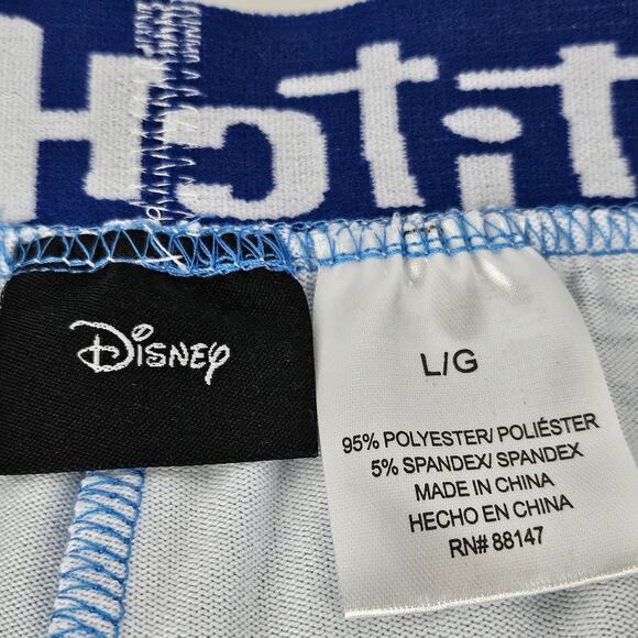 DISNEY STITCH CHARACTER WOMEN’S BLUE SLEEP SHORTS – SIZE LARGE - Picture 6 of 7